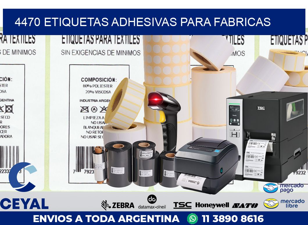 4470 ETIQUETAS ADHESIVAS PARA FABRICAS