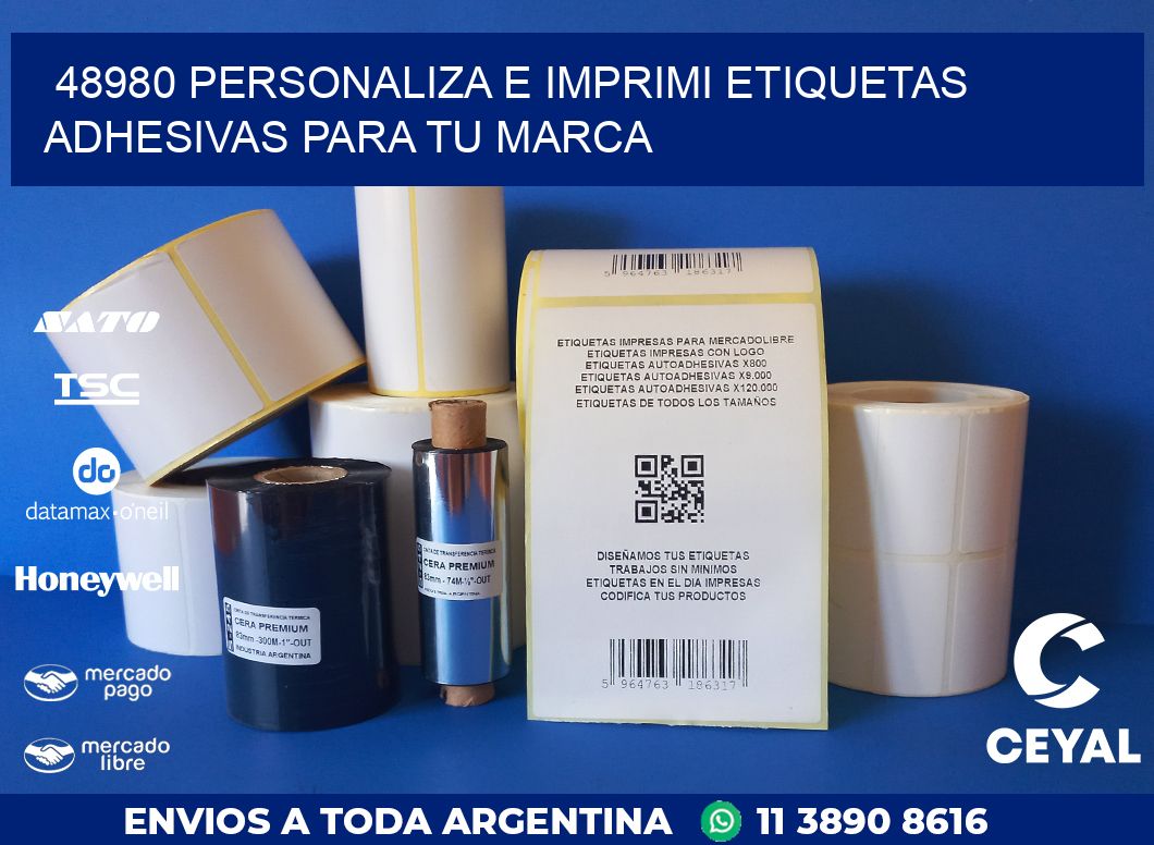 48980 PERSONALIZA E IMPRIMI ETIQUETAS ADHESIVAS PARA TU MARCA
