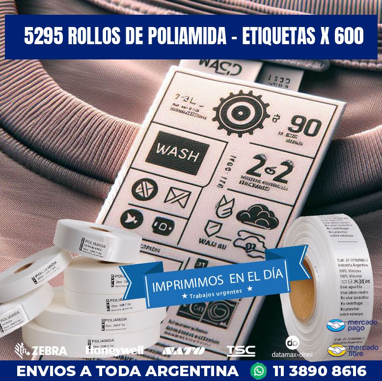 5295 ROLLOS DE POLIAMIDA – ETIQUETAS X 600