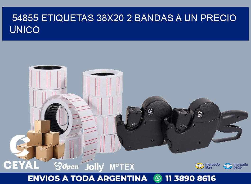 54855 ETIQUETAS 38X20 2 BANDAS A UN PRECIO UNICO