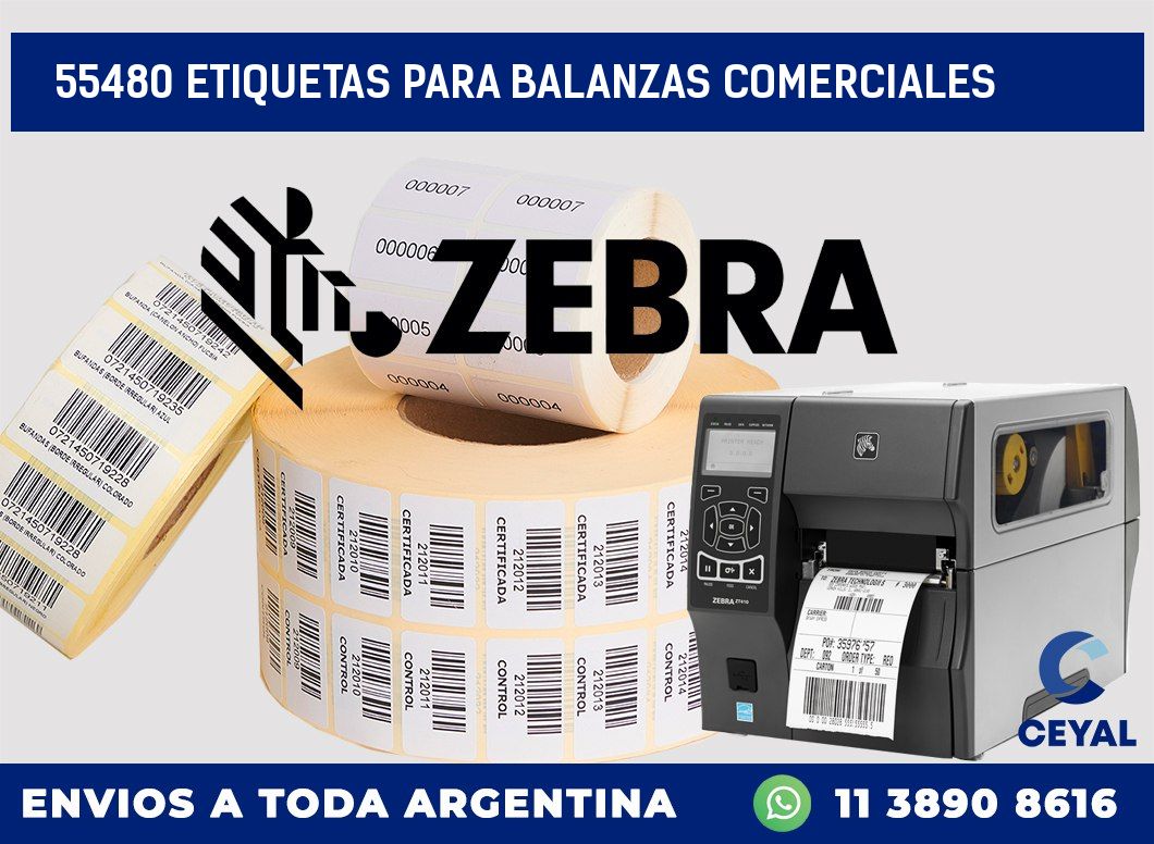 55480 ETIQUETAS PARA BALANZAS COMERCIALES