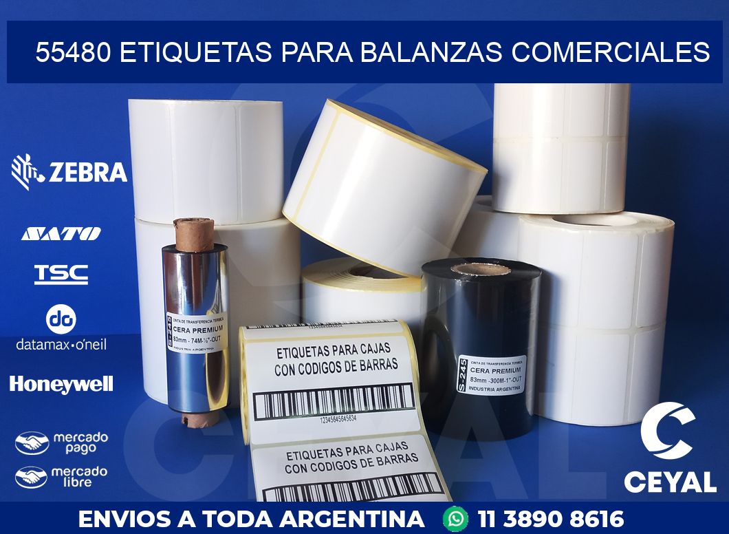 55480 ETIQUETAS PARA BALANZAS COMERCIALES