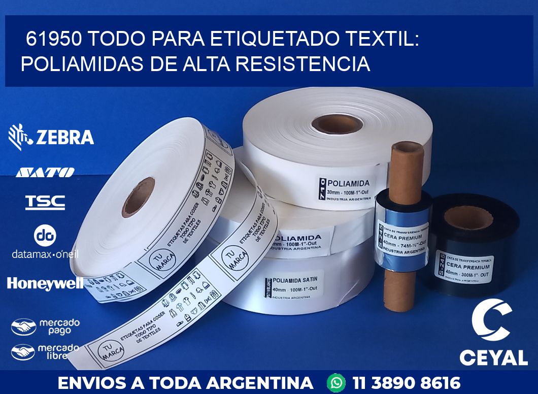 61950 TODO PARA ETIQUETADO TEXTIL: POLIAMIDAS DE ALTA RESISTENCIA