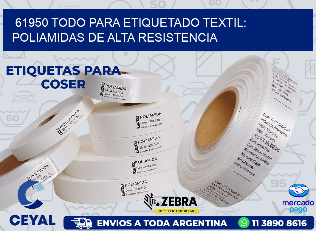 61950 TODO PARA ETIQUETADO TEXTIL: POLIAMIDAS DE ALTA RESISTENCIA