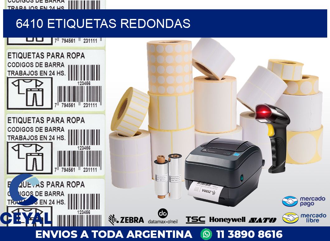 6410 ETIQUETAS REDONDAS