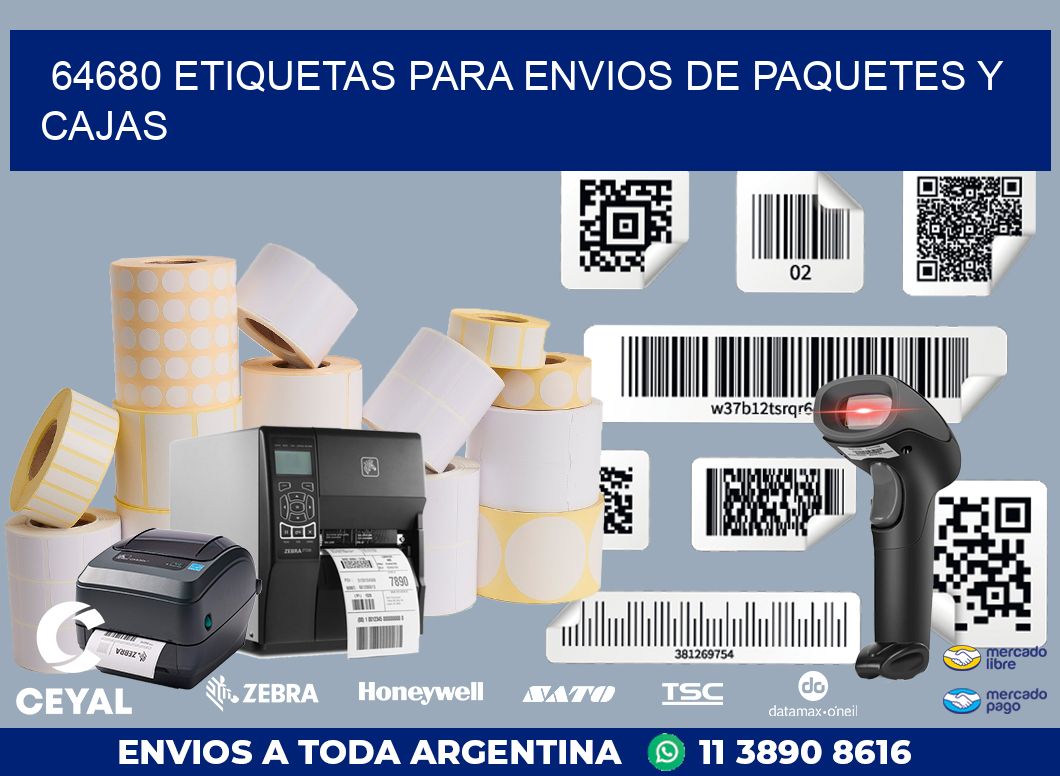 64680 ETIQUETAS PARA ENVIOS DE PAQUETES Y CAJAS
