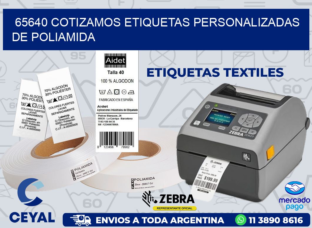 65640 COTIZAMOS ETIQUETAS PERSONALIZADAS DE POLIAMIDA