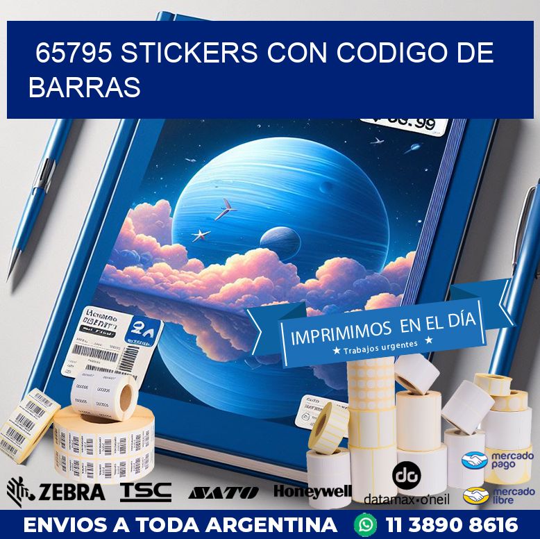 65795 STICKERS CON CODIGO DE BARRAS