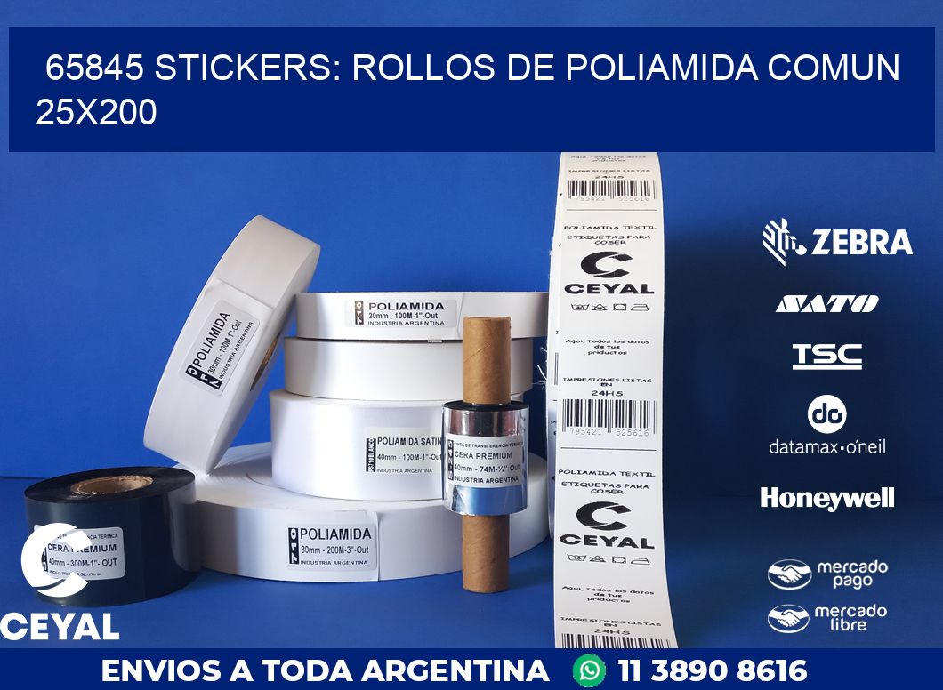 65845 STICKERS: ROLLOS DE POLIAMIDA COMUN 25X200