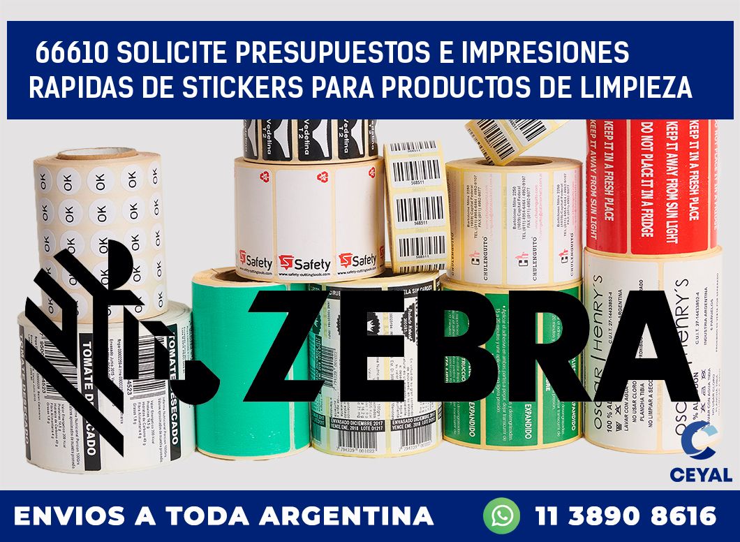 66610 SOLICITE PRESUPUESTOS E IMPRESIONES RAPIDAS DE STICKERS PARA PRODUCTOS DE LIMPIEZA