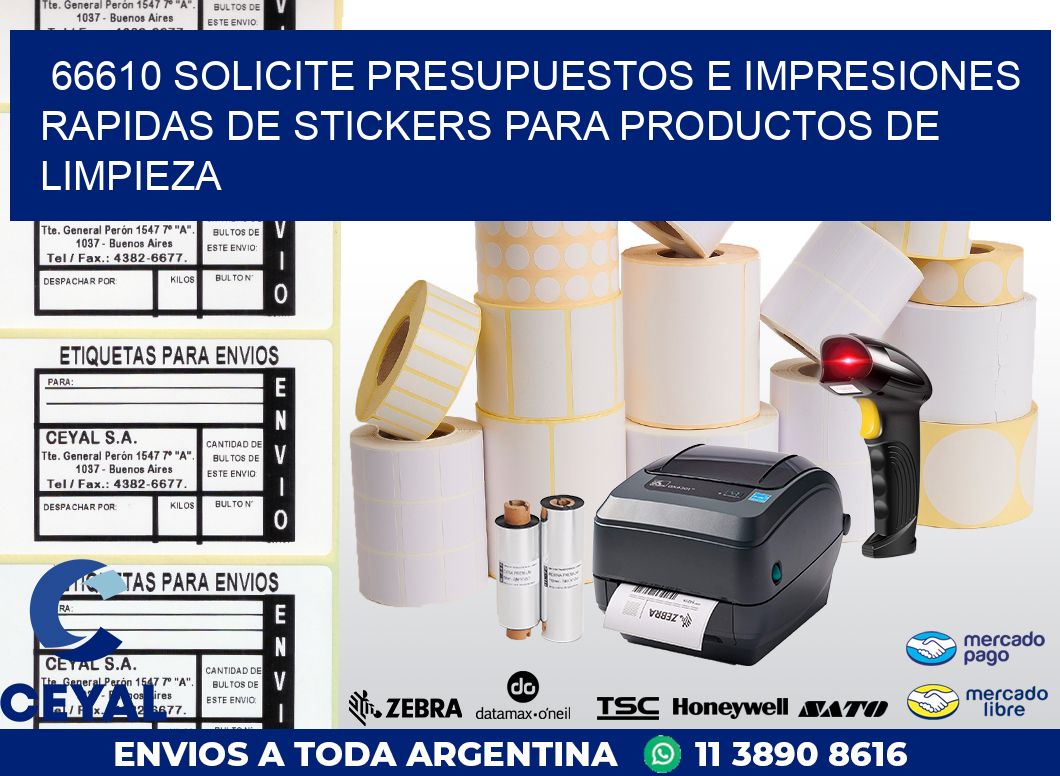 66610 SOLICITE PRESUPUESTOS E IMPRESIONES RAPIDAS DE STICKERS PARA PRODUCTOS DE LIMPIEZA