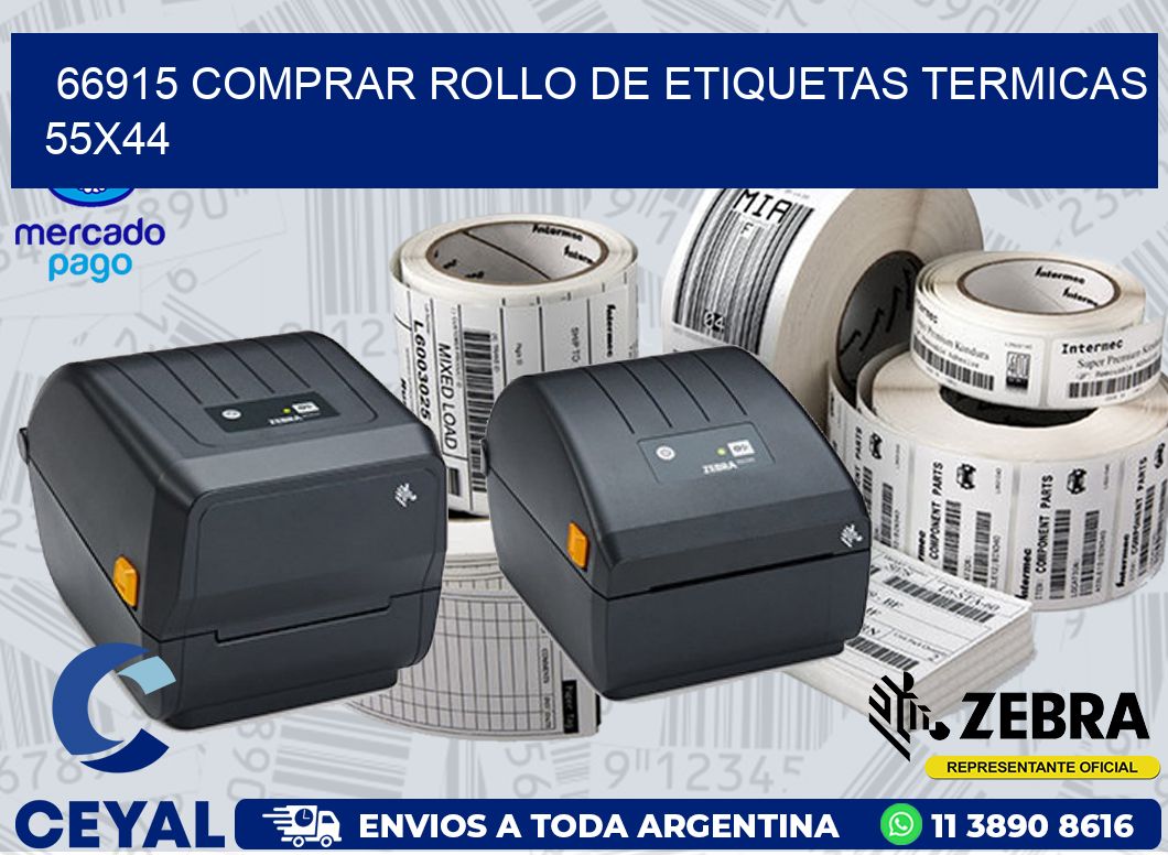 66915 COMPRAR ROLLO DE ETIQUETAS TERMICAS 55X44