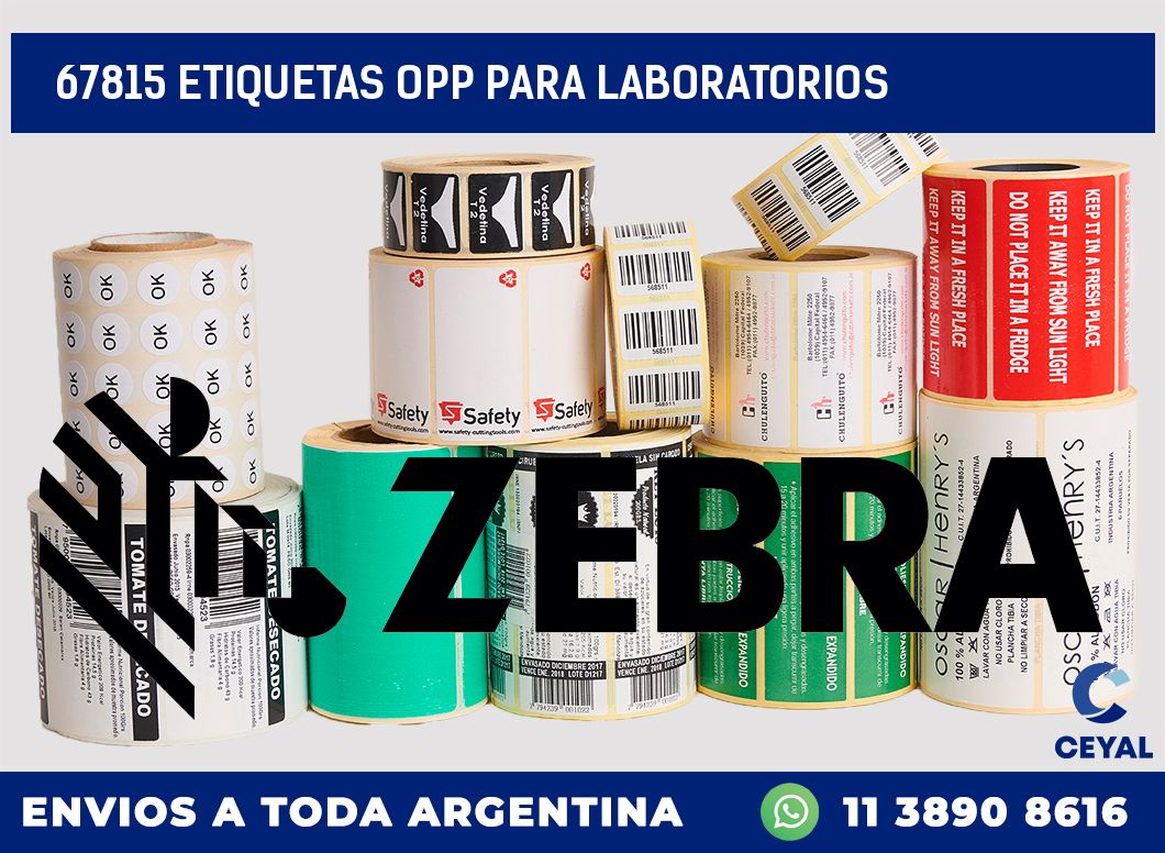 67815 ETIQUETAS OPP PARA LABORATORIOS