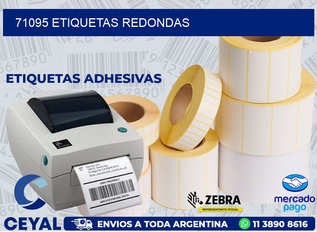 71095 ETIQUETAS REDONDAS
