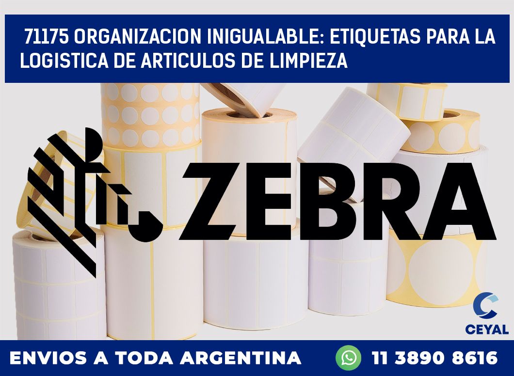 71175 ORGANIZACION INIGUALABLE: ETIQUETAS PARA LA LOGISTICA DE ARTICULOS DE LIMPIEZA