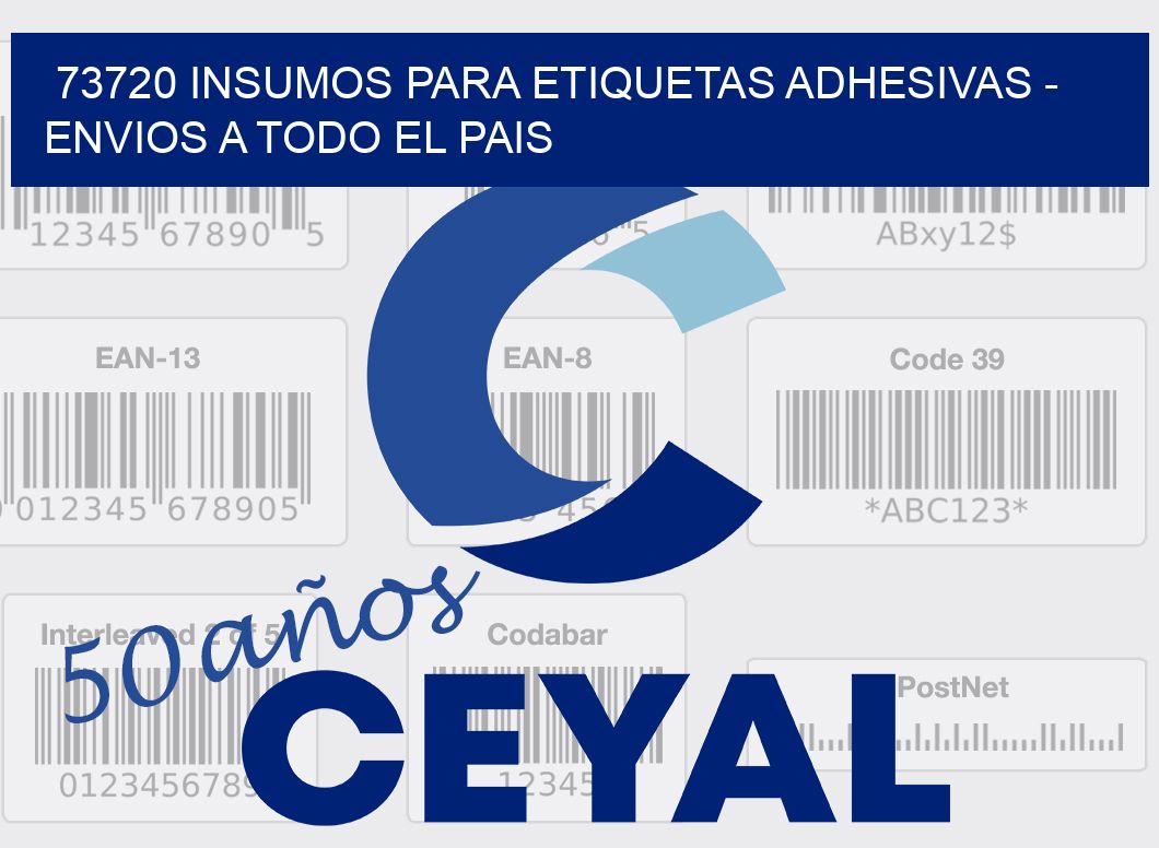 73720 INSUMOS PARA ETIQUETAS ADHESIVAS - ENVIOS A TODO EL PAIS
