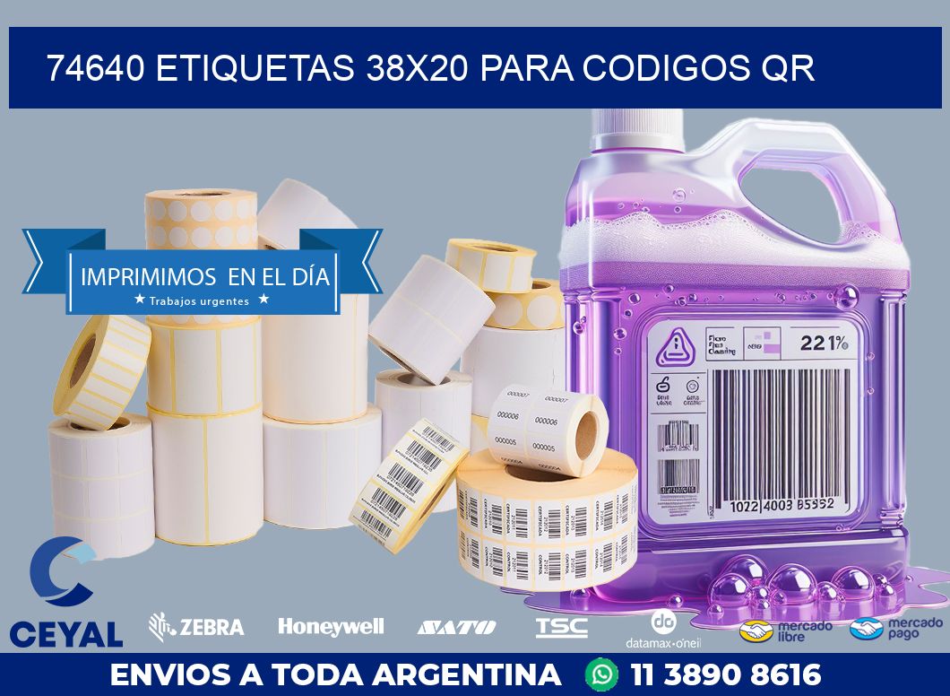 74640 ETIQUETAS 38X20 PARA CODIGOS QR
