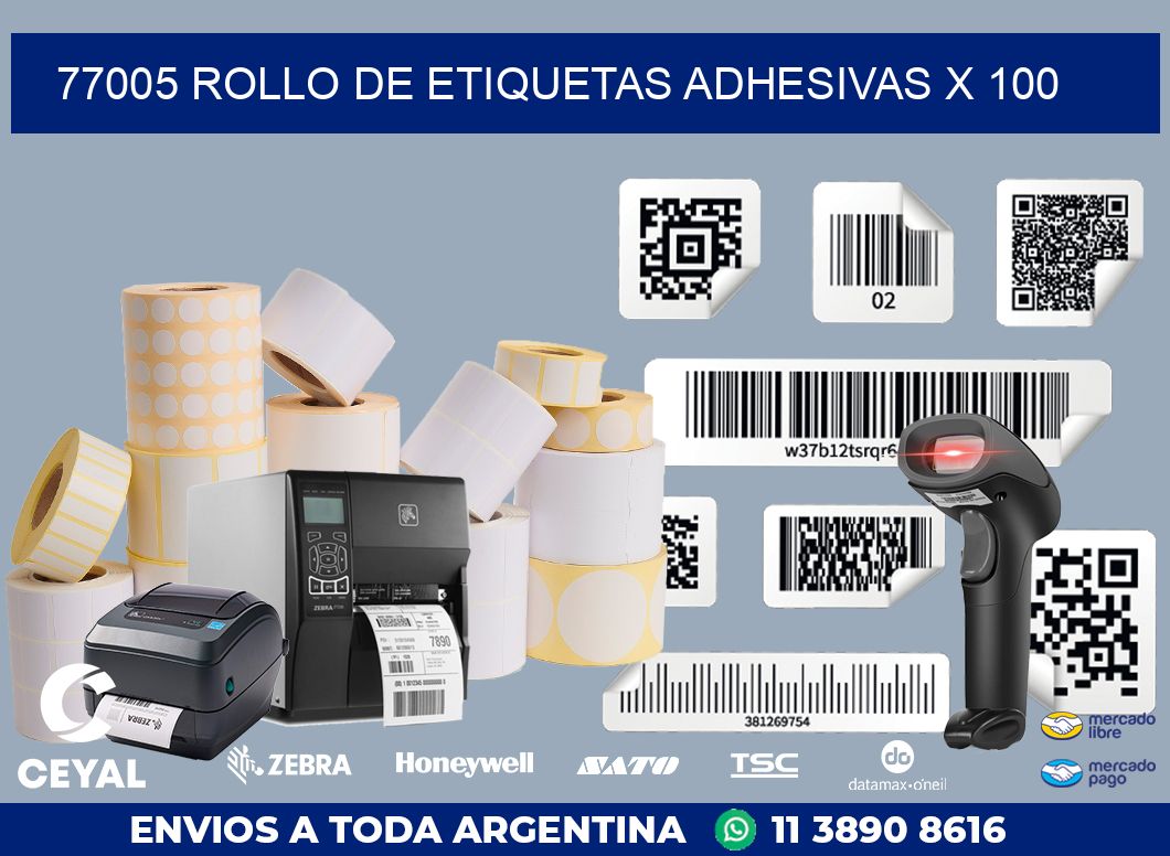77005 ROLLO DE ETIQUETAS ADHESIVAS X 100