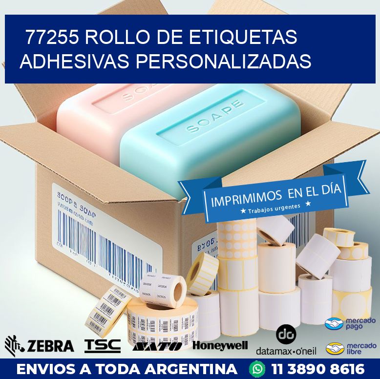 77255 ROLLO DE ETIQUETAS ADHESIVAS PERSONALIZADAS