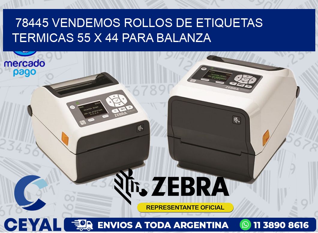 78445 VENDEMOS ROLLOS DE ETIQUETAS TERMICAS 55 X 44 PARA BALANZA
