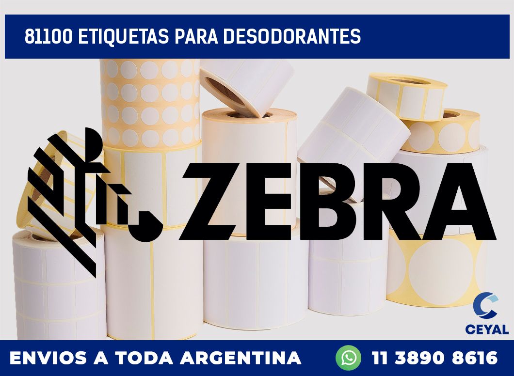 81100 ETIQUETAS PARA DESODORANTES