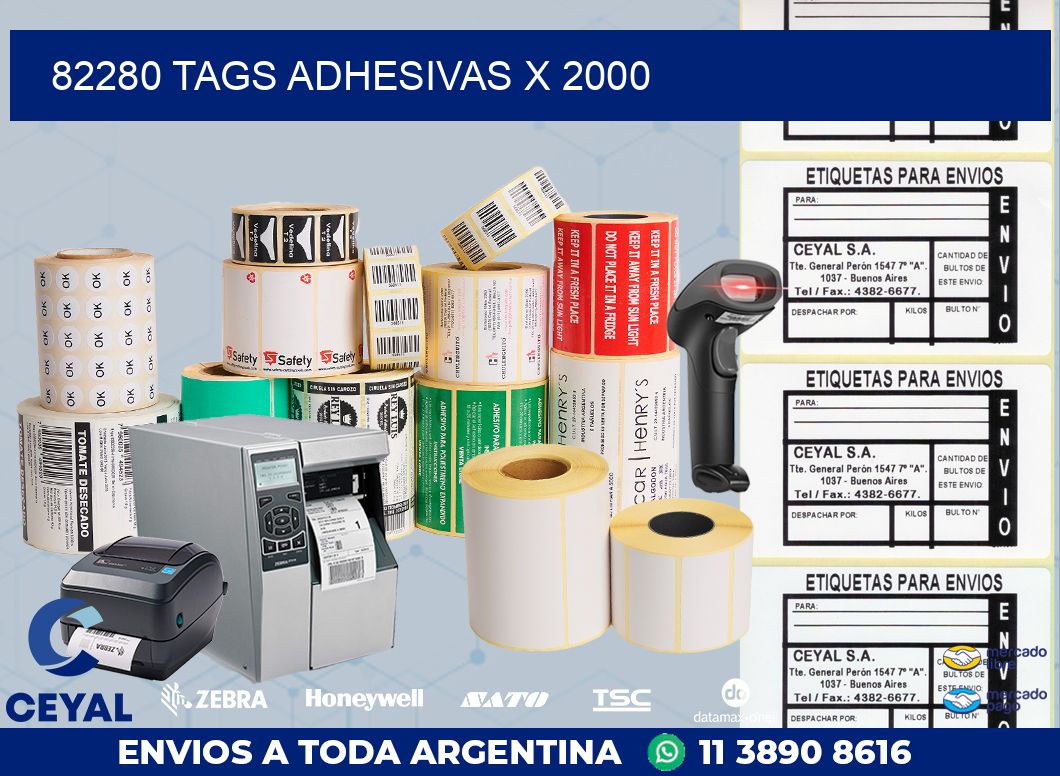 82280 TAGS ADHESIVAS X 2000