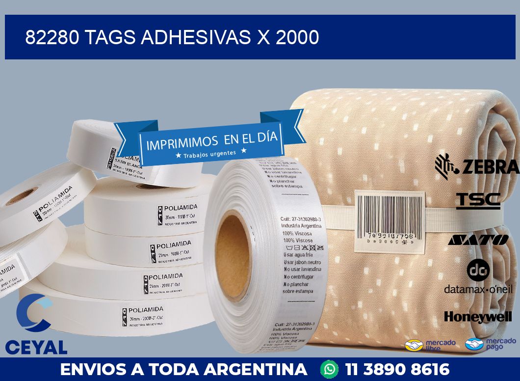 82280 TAGS ADHESIVAS X 2000