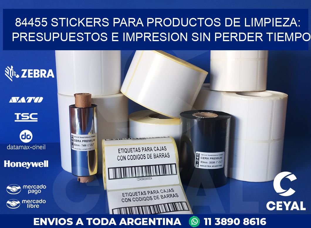 84455 STICKERS PARA PRODUCTOS DE LIMPIEZA: PRESUPUESTOS E IMPRESION SIN PERDER TIEMPO