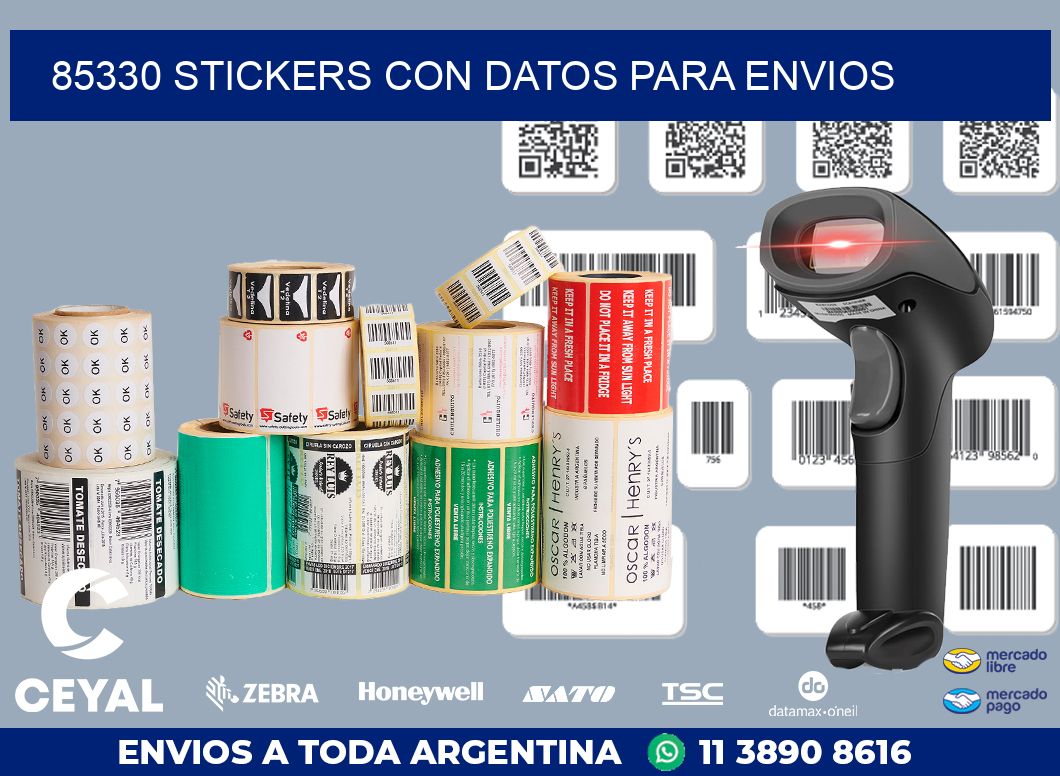 85330 STICKERS CON DATOS PARA ENVIOS