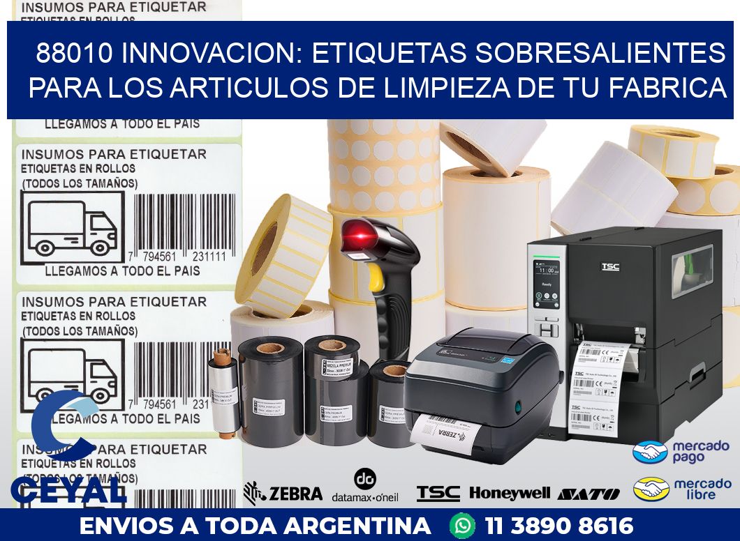 88010 INNOVACION: ETIQUETAS SOBRESALIENTES PARA LOS ARTICULOS DE LIMPIEZA DE TU FABRICA