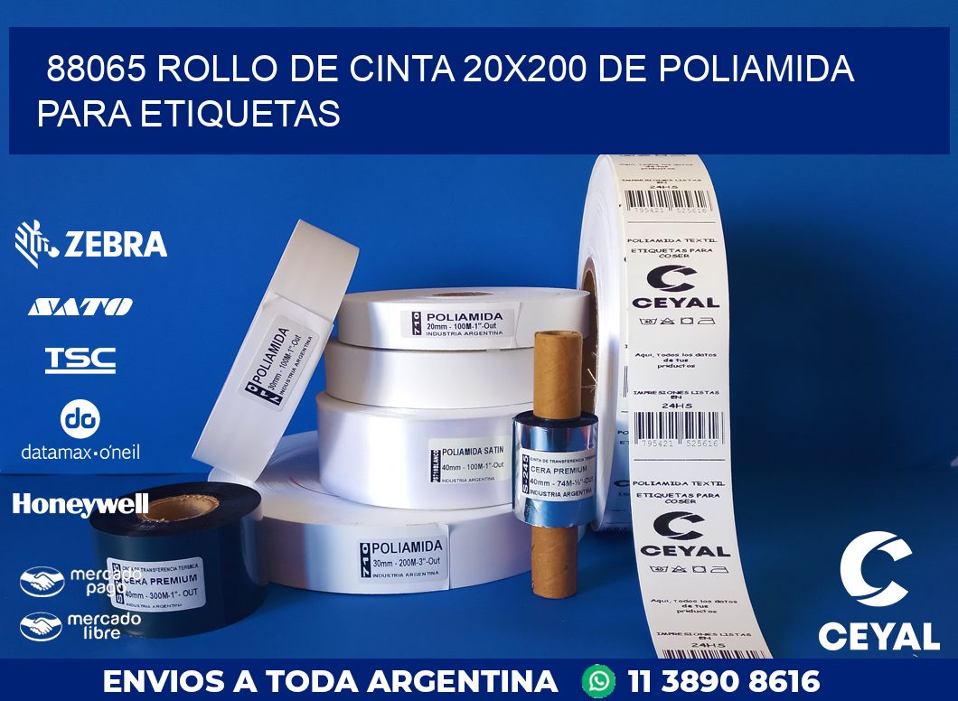 88065 ROLLO DE CINTA 20X200 DE POLIAMIDA PARA ETIQUETAS