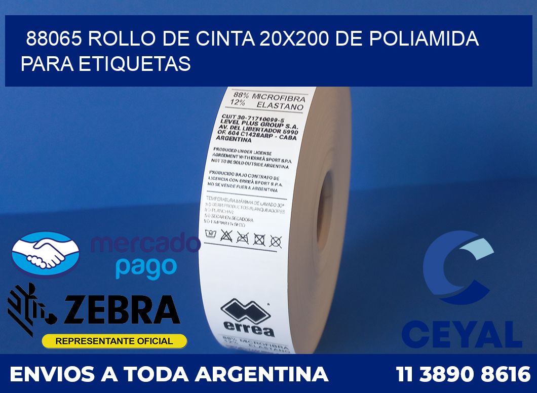 88065 ROLLO DE CINTA 20X200 DE POLIAMIDA PARA ETIQUETAS