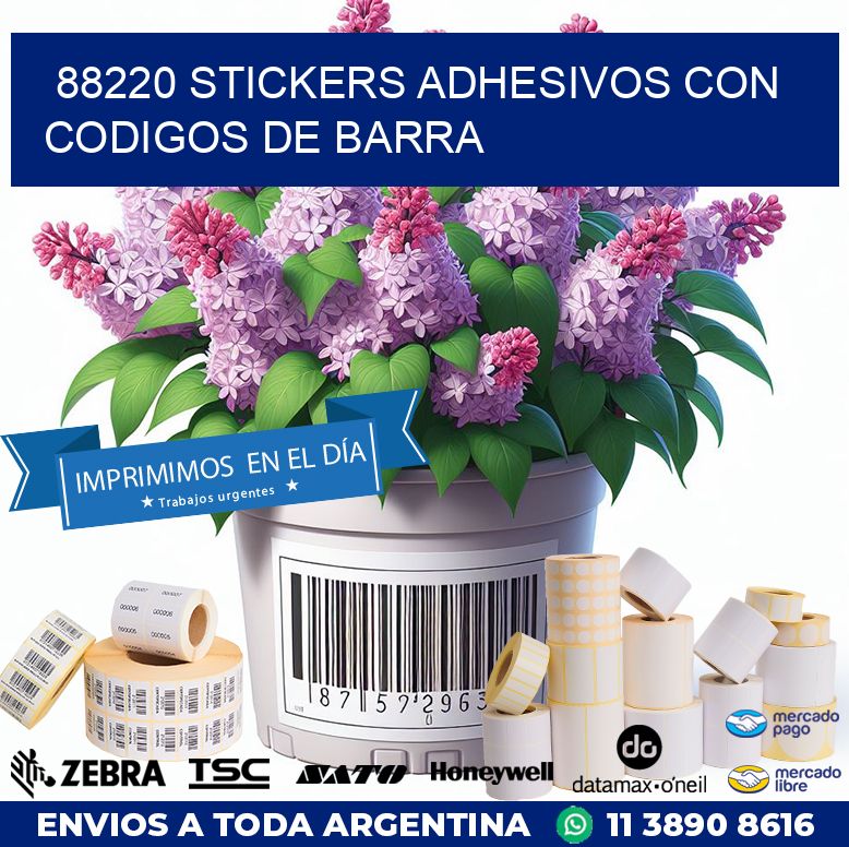88220 STICKERS ADHESIVOS CON CODIGOS DE BARRA