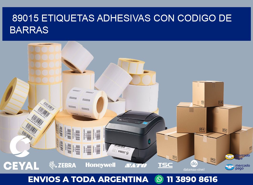 89015 ETIQUETAS ADHESIVAS CON CODIGO DE BARRAS