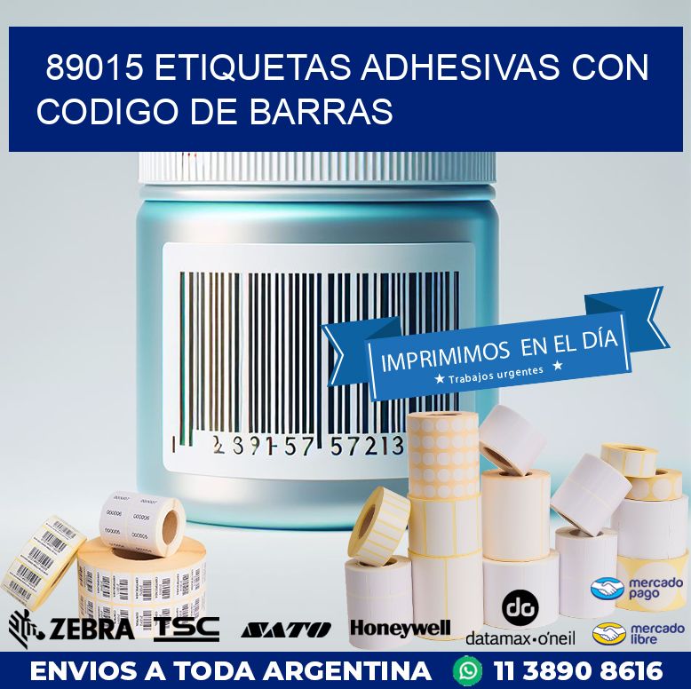 89015 ETIQUETAS ADHESIVAS CON CODIGO DE BARRAS