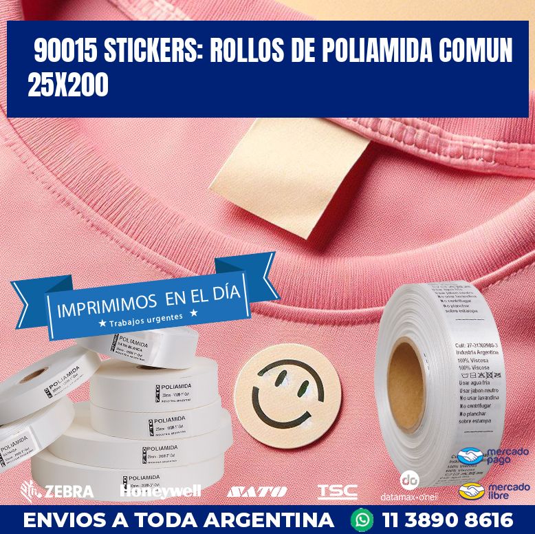 90015 STICKERS: ROLLOS DE POLIAMIDA COMUN 25X200