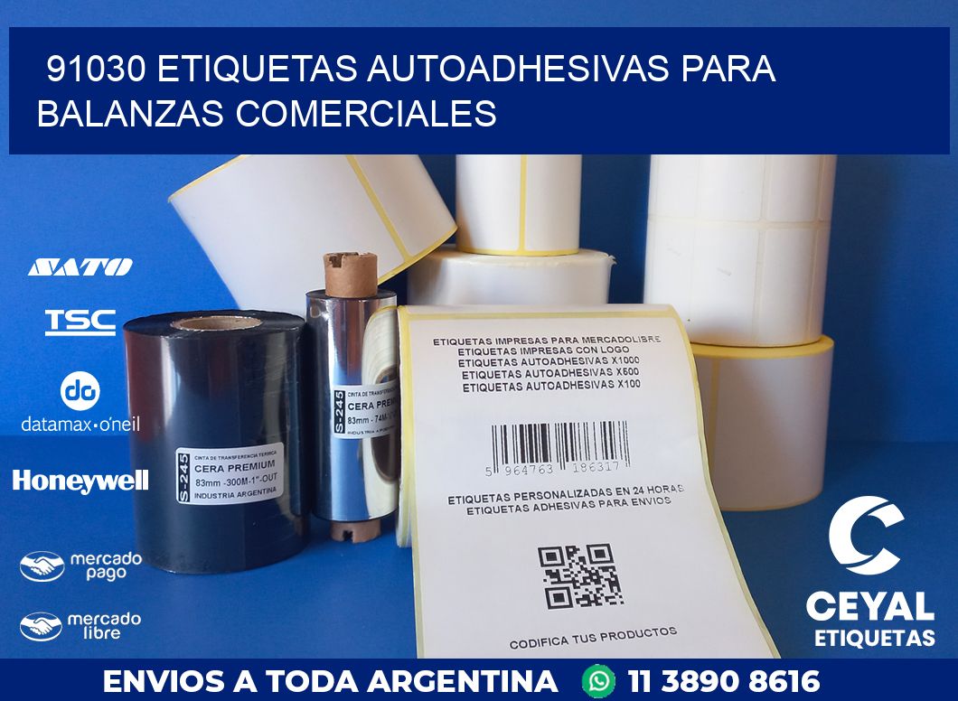 91030 ETIQUETAS AUTOADHESIVAS PARA BALANZAS COMERCIALES
