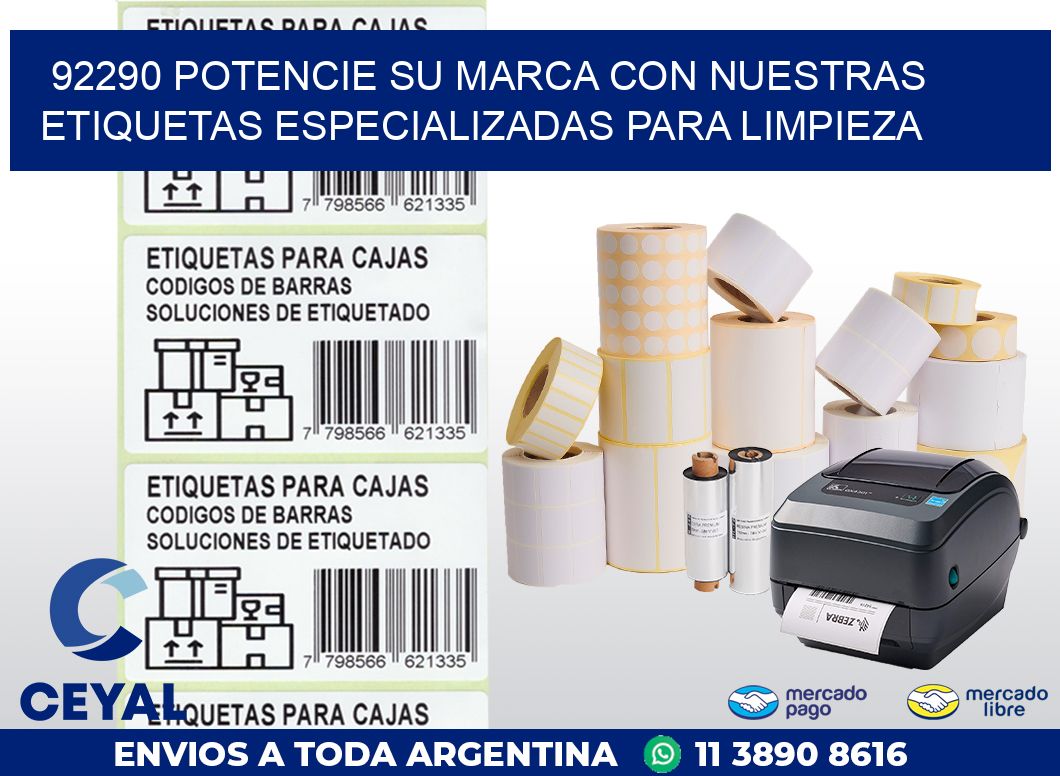 92290 POTENCIE SU MARCA CON NUESTRAS ETIQUETAS ESPECIALIZADAS PARA LIMPIEZA