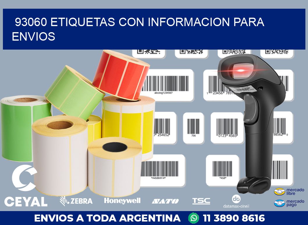 93060 ETIQUETAS CON INFORMACION PARA ENVIOS