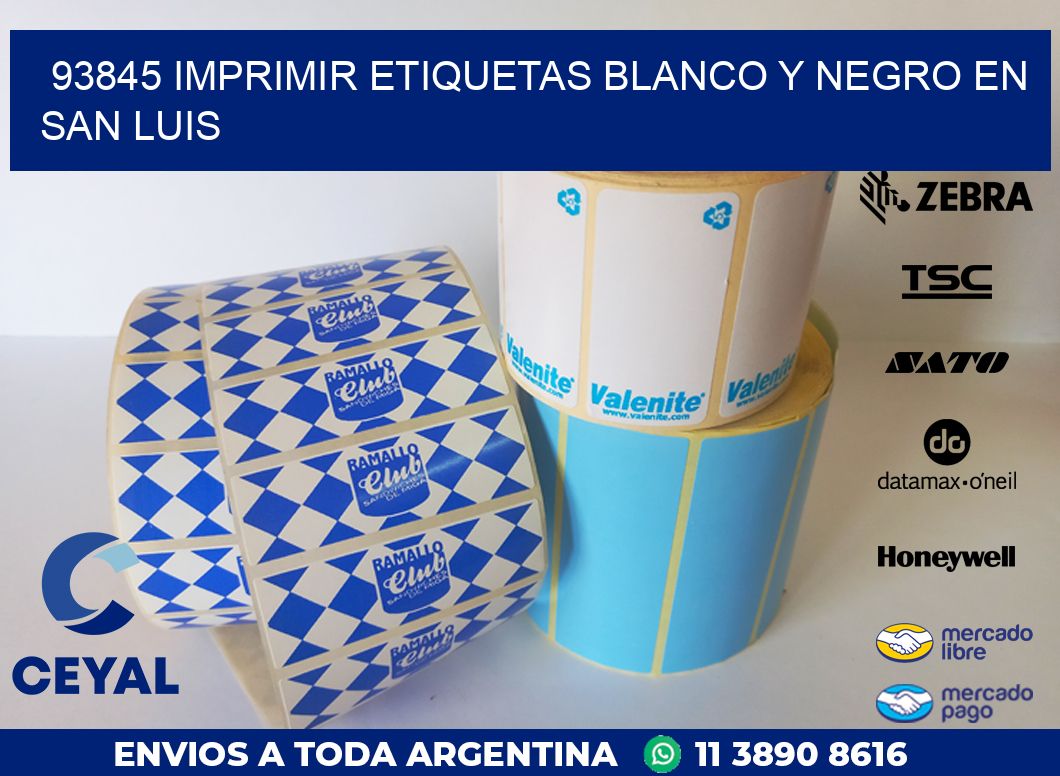 93845 IMPRIMIR ETIQUETAS BLANCO Y NEGRO EN SAN LUIS