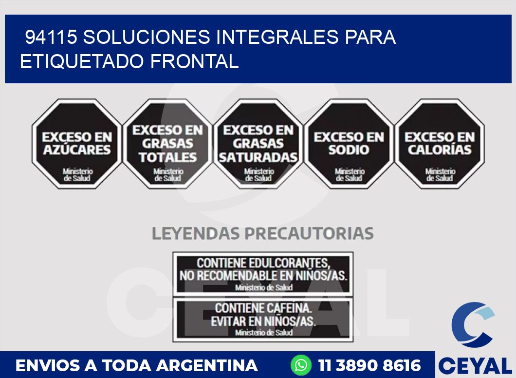 94115 SOLUCIONES INTEGRALES PARA ETIQUETADO FRONTAL