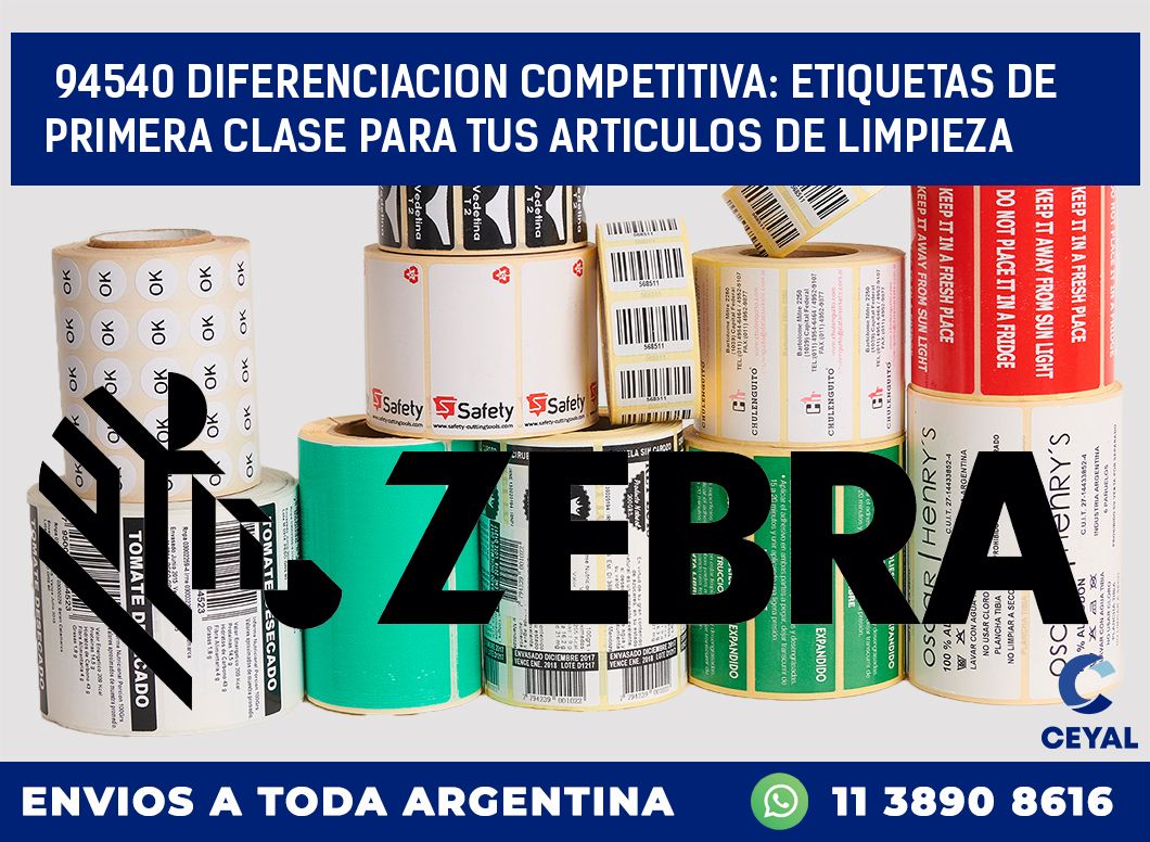94540 DIFERENCIACION COMPETITIVA: ETIQUETAS DE PRIMERA CLASE PARA TUS ARTICULOS DE LIMPIEZA