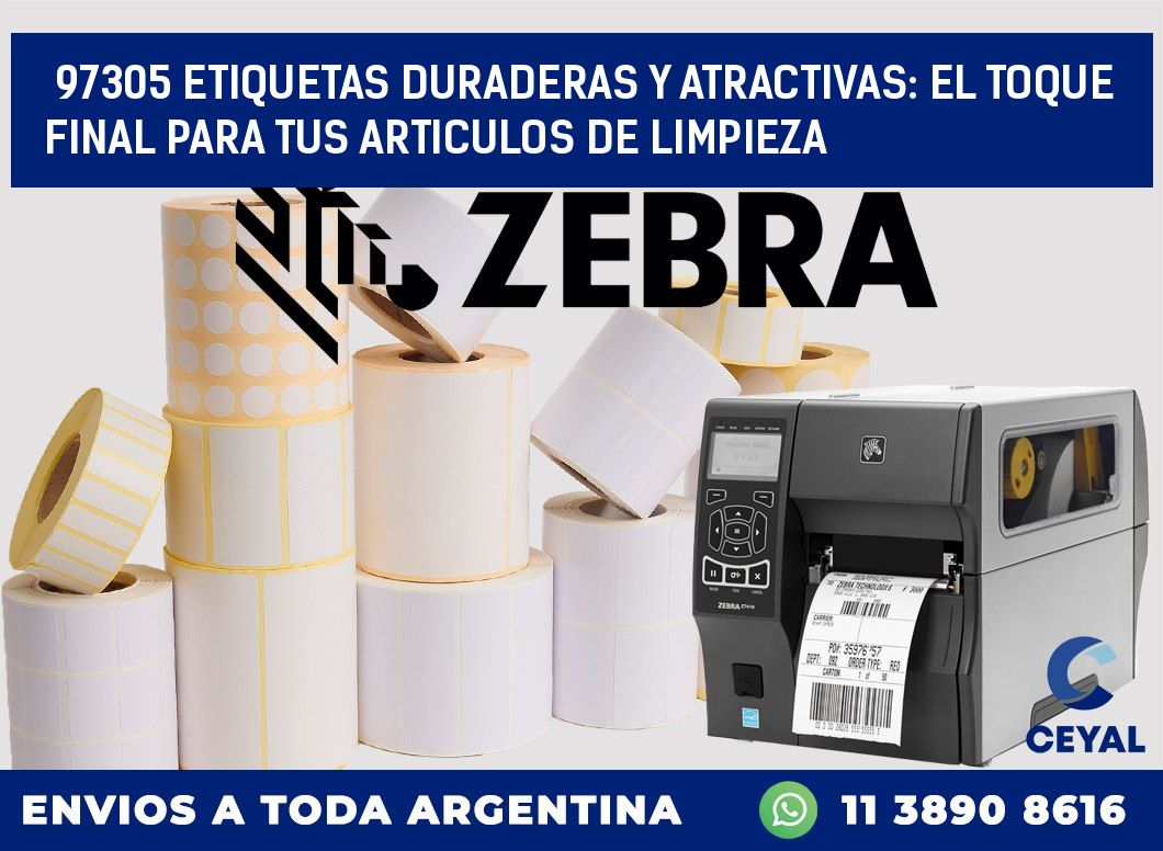 97305 ETIQUETAS DURADERAS Y ATRACTIVAS: EL TOQUE FINAL PARA TUS ARTICULOS DE LIMPIEZA