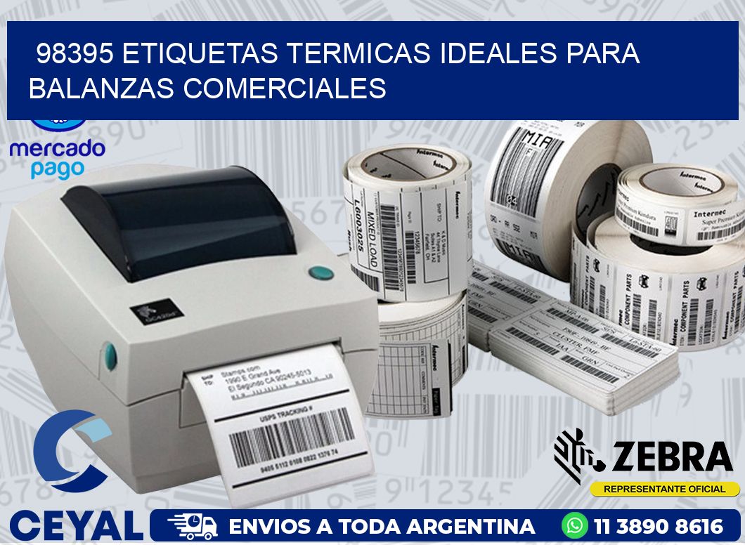98395 ETIQUETAS TERMICAS IDEALES PARA BALANZAS COMERCIALES