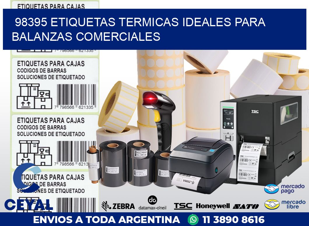 98395 ETIQUETAS TERMICAS IDEALES PARA BALANZAS COMERCIALES