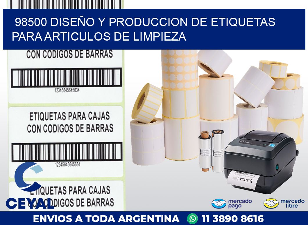 98500 DISEÑO Y PRODUCCION DE ETIQUETAS PARA ARTICULOS DE LIMPIEZA