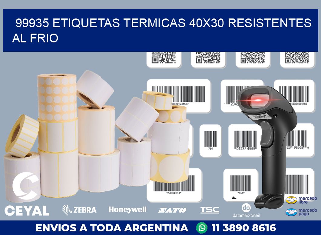 99935 ETIQUETAS TERMICAS 40X30 RESISTENTES AL FRIO