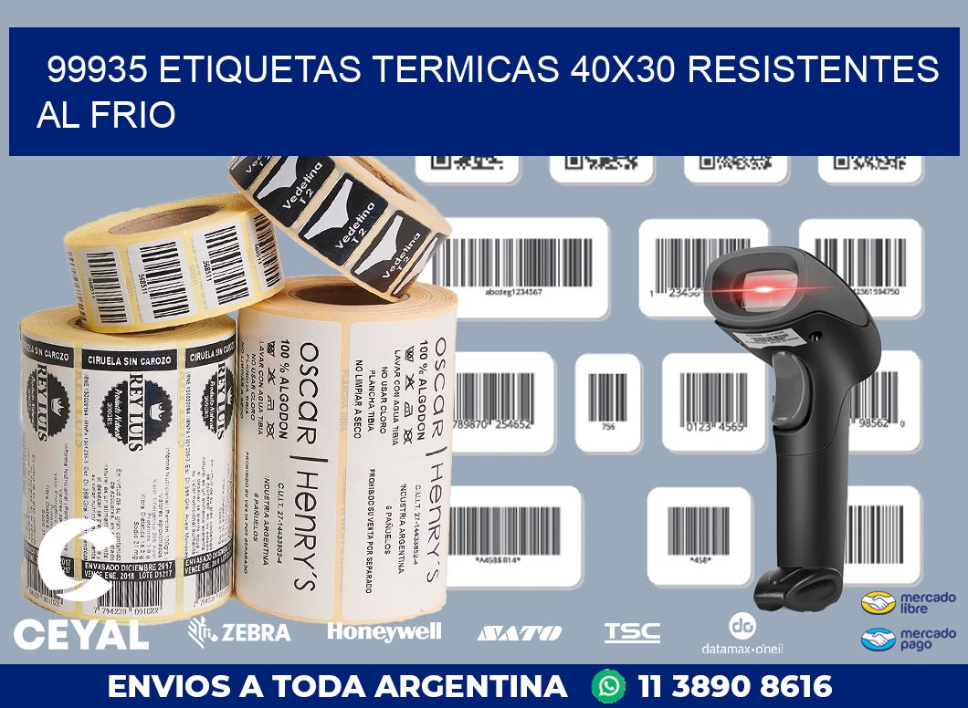 99935 ETIQUETAS TERMICAS 40X30 RESISTENTES AL FRIO