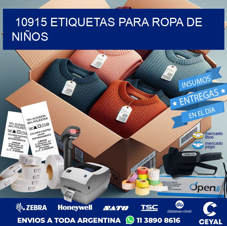 10915 ETIQUETAS PARA ROPA DE NIÑOS
