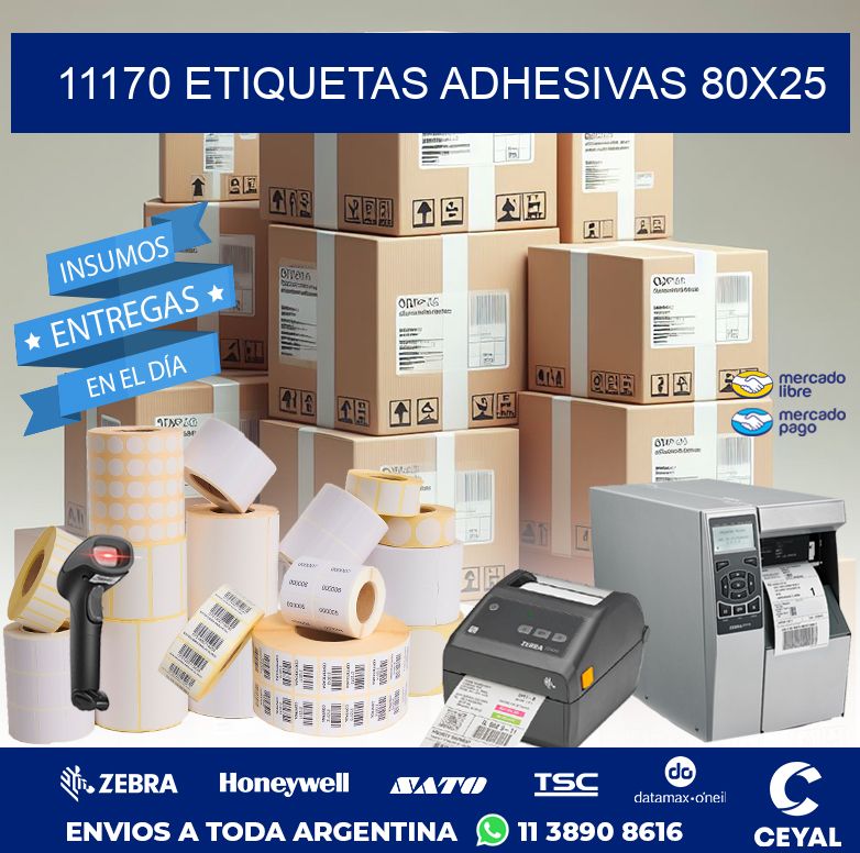 11170 ETIQUETAS ADHESIVAS 80X25